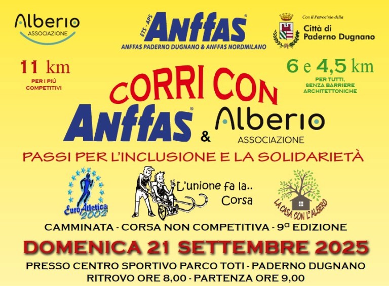 L'iniziativa a cura di Anffas & Associazione Alberio e con il patrocinio della Città di Paderno Dugnano.