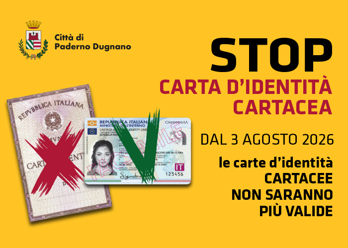 La carta d’identità rilasciata su modello cartaceo, indipendentemente dalla scadenza riportata nel documento, cesserà di essere valida dal 3 agosto 2026, per effetto del Regolamento Europeo n. 1157/2019.