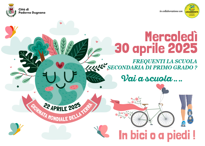 EARTH DAY, per sensibilizzare al rispetto della natura e alla mobilità sostenibile in occasione della Giornata Mondiale della Terra. Mercoledì 30 aprile 2025. 