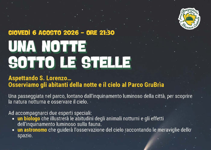 L’iniziativa a cura di Parco Grubrìa.