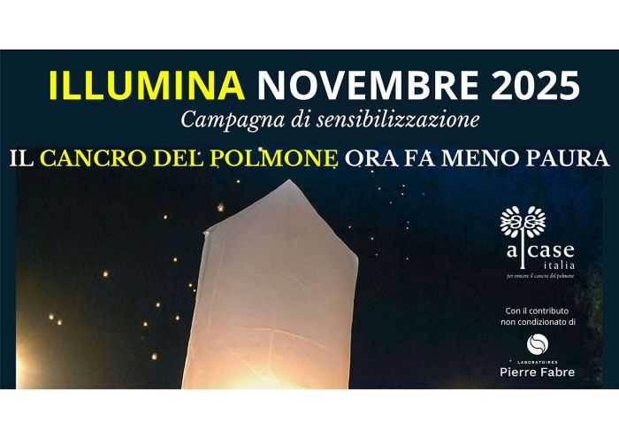 Il Comune di Paderno Dugnano aderisce alla campagna nazionale di sensibilizzazione “Illumina Novembre”, promossa da ALCASE Italia e dedicata alla lotta contro il cancro al polmone. 