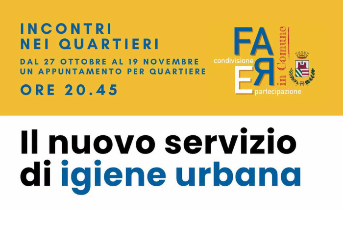 Immagine che raffigura Il nuovo servizio di igiene urbana: gli incontri nei quartieri