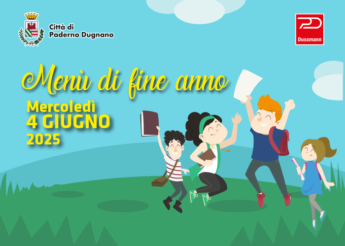 Mercoledì 4 giugno 2025 nelle scuole del territorio verrà servito il Menù di Fine Anno.