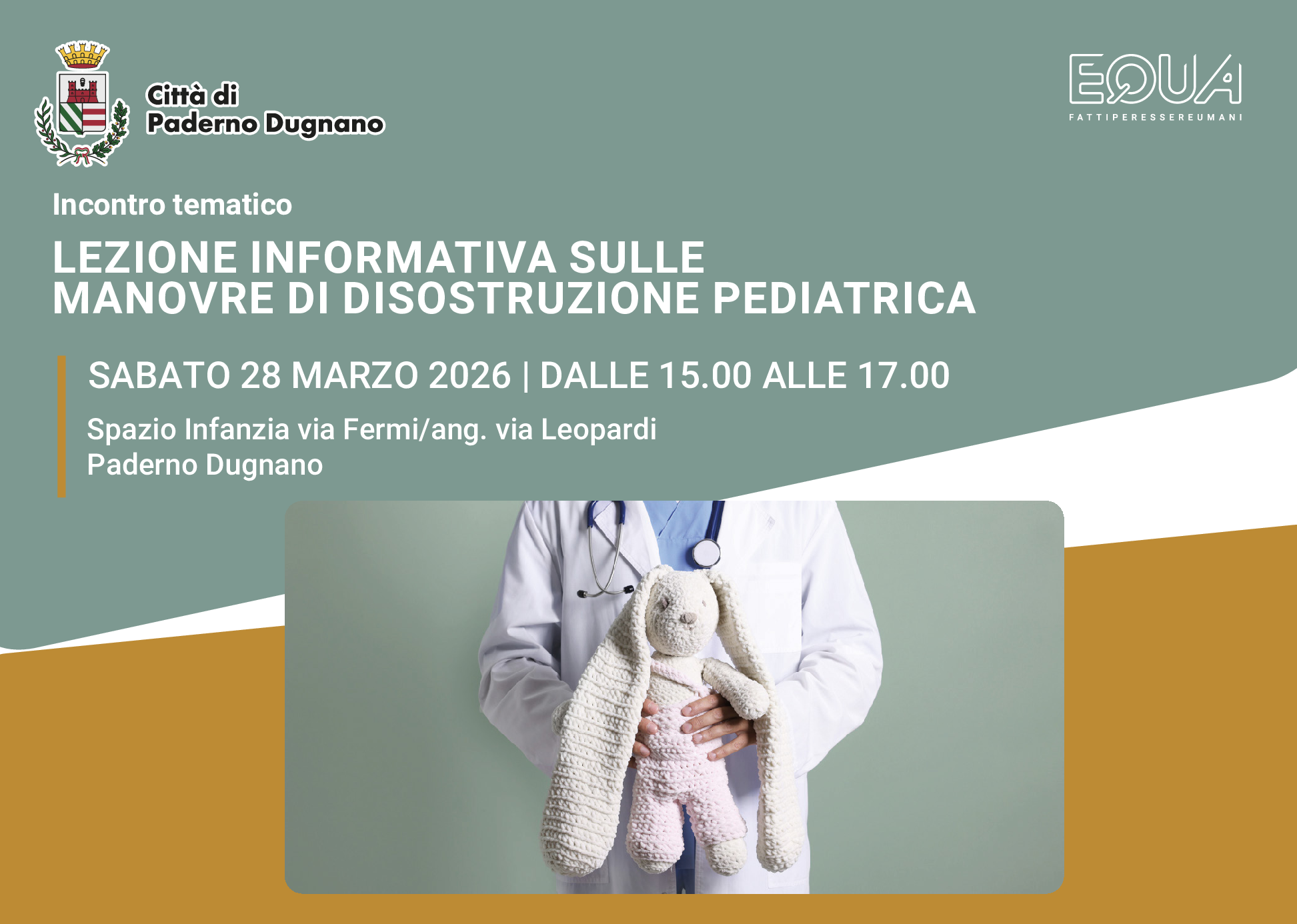 Immagine che raffigura Incontro tematico | Lezione informativa sulle manovre di disostruzione pediatrica