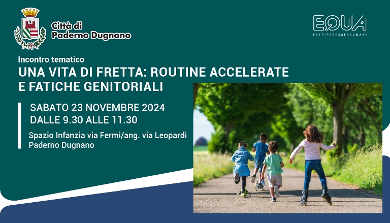 Sabato 23 novembre 2024 | alle 9.30 e alle 11.30 | Spazio Infanzia via Fermi ang. via Leopardi