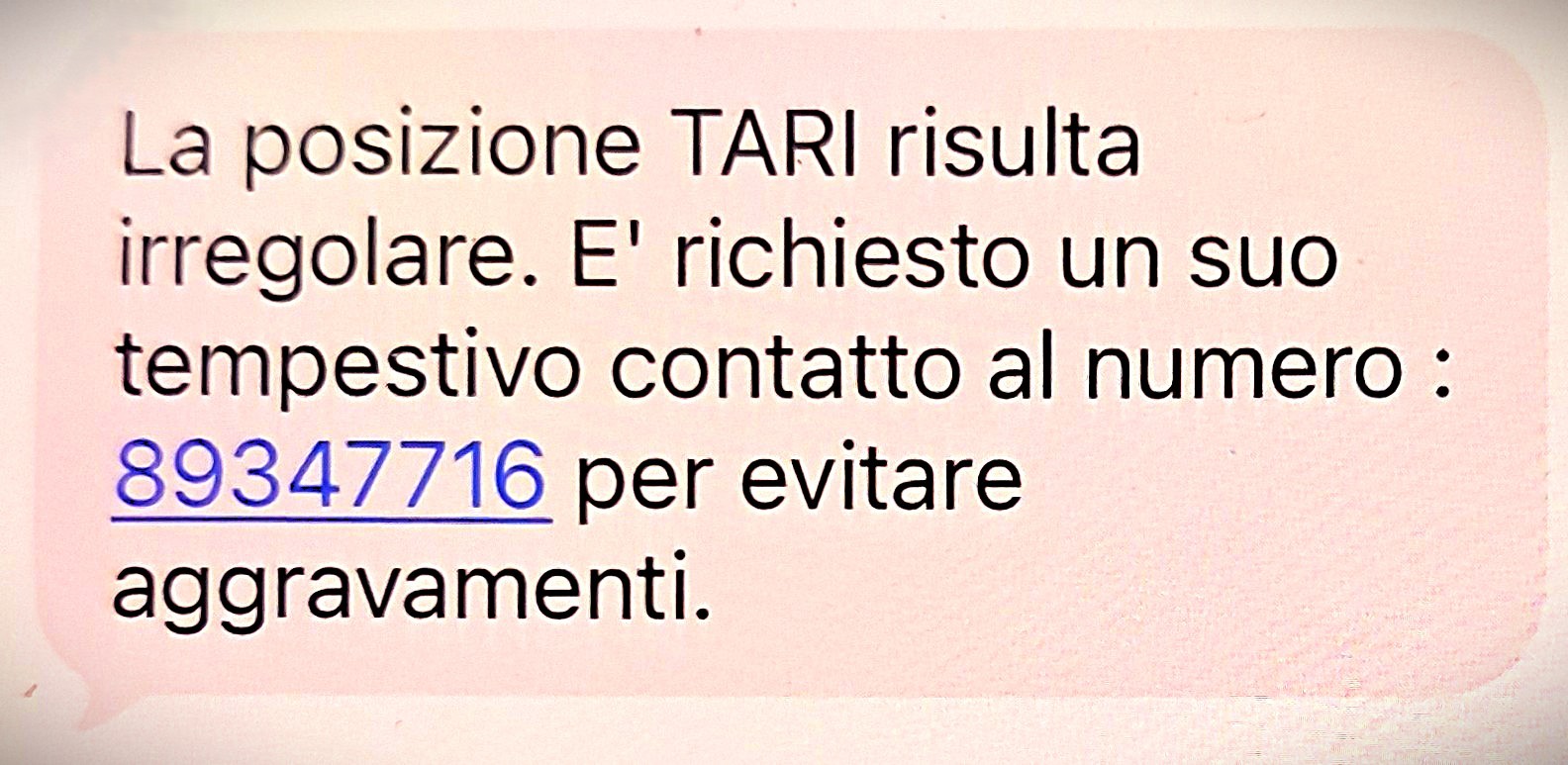 truffa tari numero telefono